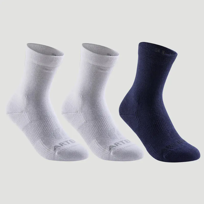 Calcetines Altos De Tenis Niños Pack De 3 Artengo RS 160 Azul Marino 1 Calcetines Altos De Tenis Niños Pack De 3 Artengo RS 160 Azul Marino