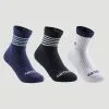 Calcetines Altos De Tenis Niños Pack De 3 Artengo RS 500 Marino Negro Blanco