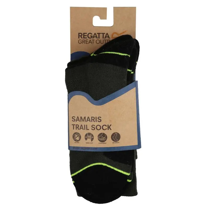 Regatta Calcetines Blister Protection II Para Hombre Pack De 2 Negro, Lima Eléctrico 2 Regatta Calcetines Blister Protection II Para Hombre Pack De 2 Negro, Lima Eléctrico - Imagen 2