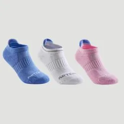 Calcetines Cortos De Tenis Niños Pack De 3 Artengo RS 500 Beige Blanco -ZAS Ventas calcetines cortos de tenis nios pack de 3 artengo rs 500 blanco rosa azul