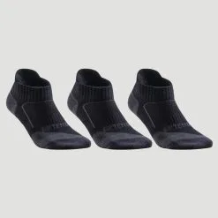 Calcetines Cortos De Tenis Pack De 3 Artengo RS 900 Negro Gris