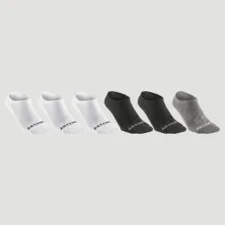 Calcetines Cortos De Tenis Pack De 6 Artengo RS 160 Gris Blanco