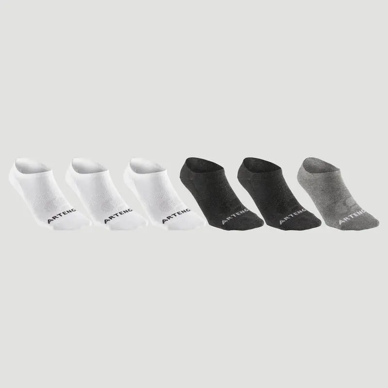 Calcetines Cortos De Tenis Pack De 6 Artengo RS 160 Gris Blanco 1 Calcetines Cortos De Tenis Pack De 6 Artengo RS 160 Gris Blanco