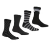 Regatta Calcetines Lifestyle Para Hombre Pack De 4 Negro