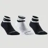 Calcetines Media Caña De Tenis Pack De 3 Artengo RS 500 Negro Blanco Rayas