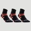 Calcetines Media Caña De Tenis Pack De 3 Artengo RS 560 Negro Naranja