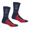 Regatta Calcetines Samaris 2 Season Para Hombre Pack De 2 Marino, Rojo Oscuro