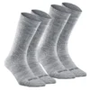 Calcetines Térmicos De Trekking Y Montaña Adulto Quechua SH100 Gris 2 Pares