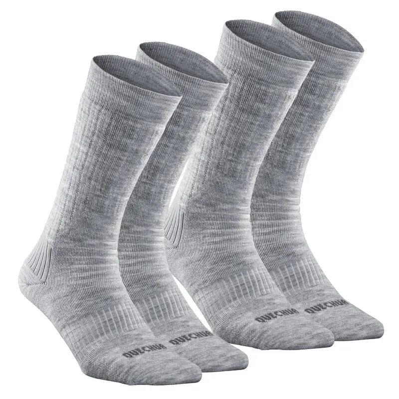 Calcetines Térmicos De Trekking Y Montaña Adulto Quechua SH100 Gris 2 Pares 1 Calcetines Térmicos De Trekking Y Montaña Adulto Quechua SH100 Gris 2 Pares