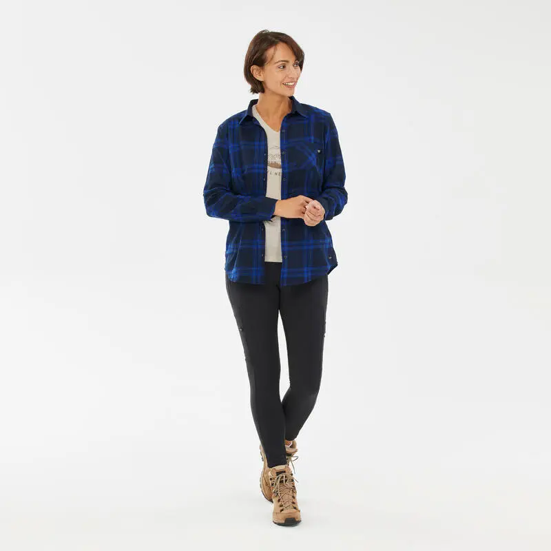 Camisa De Cuadros De Montaña Y Trekking Manga Larga Mujer Forclaz Travel 100 3 Camisa De Cuadros De Montaña Y Trekking Manga Larga Mujer Forclaz Travel 100 - Imagen 3