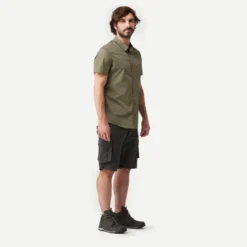 Forclaz CAMISA DE TREKKING VIAJE TRAVEL 100 MANGAS CORTAS MARRÓN HOMBRE -ZAS Ventas camisa de trekking viaje travel 100 mangas cortas marron hombre 3