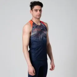 Kalenji CAMISETA DE ATLETISMO HOMBRE AZUL Y NARANJA -ZAS Ventas camiseta de atletismo hombre azul y naranja 4