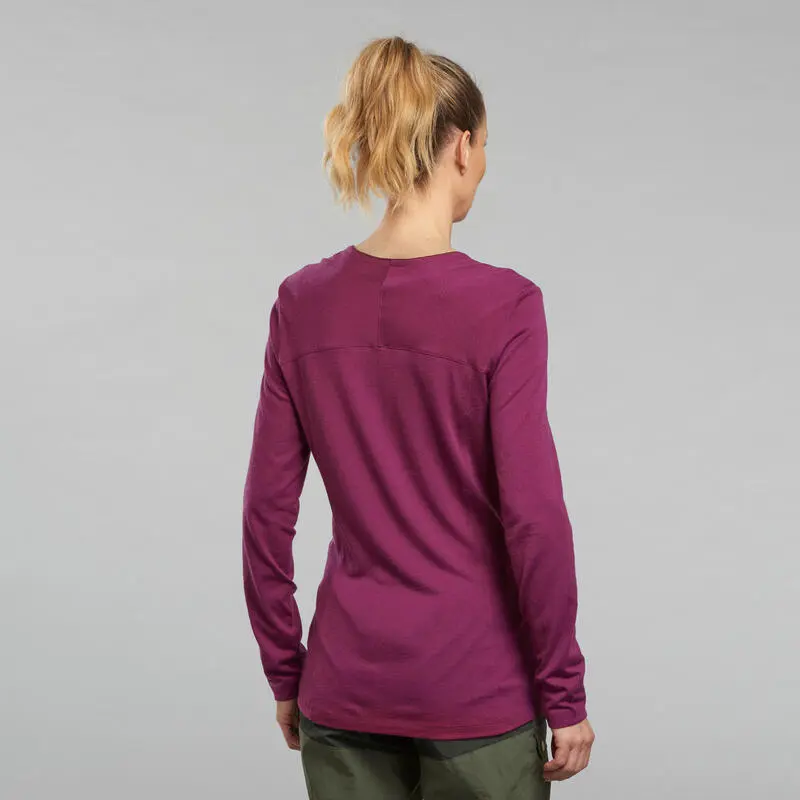 Camiseta De Montaña Y Trekking Lana Merino Mujer Forclaz MT500 Rosa 2 Camiseta De Montaña Y Trekking Lana Merino Mujer Forclaz MT500 Rosa - Imagen 2