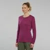 Camiseta De Montaña Y Trekking Lana Merino Mujer Forclaz MT500 Rosa