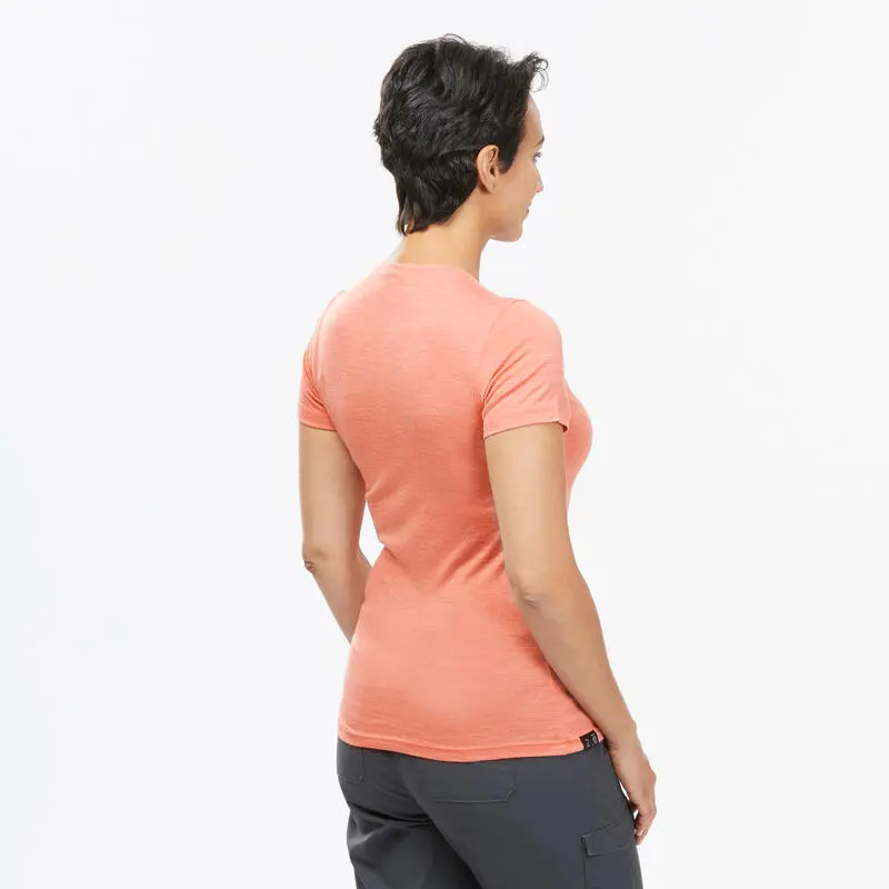 Camiseta De Montaña Y Trekking Lana Merino Mujer Forclaz Travel 100 2 Camiseta De Montaña Y Trekking Lana Merino Mujer Forclaz Travel 100 - Imagen 2