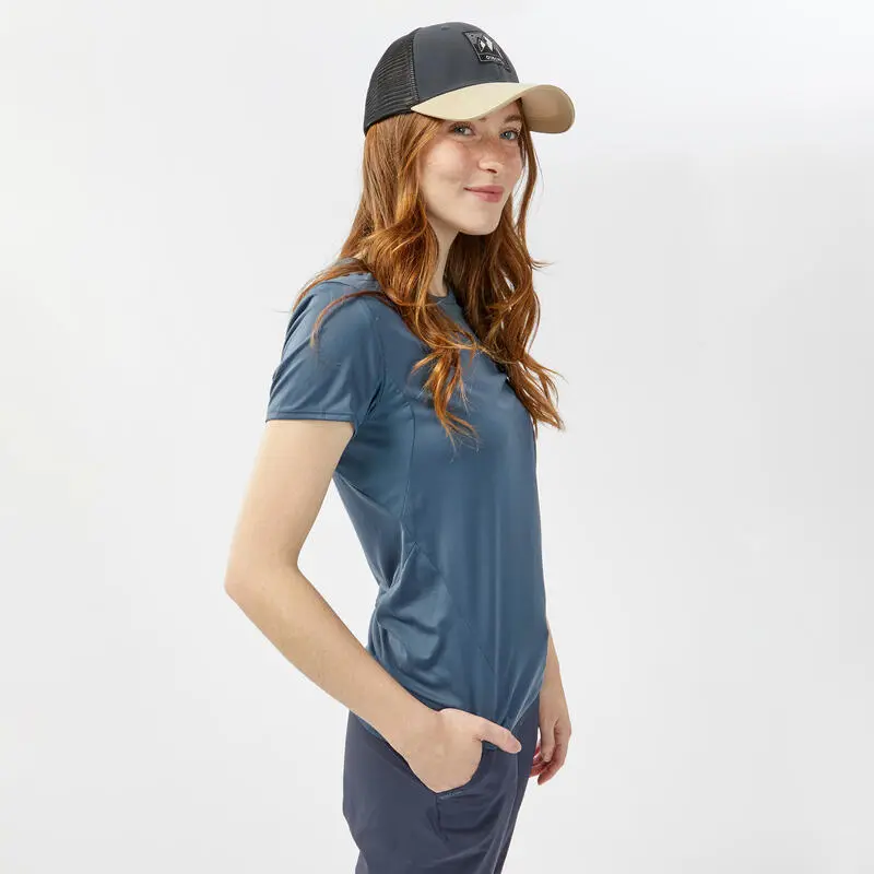 Camiseta De Montaña Y Trekking Manga Corta Mujer Quechua MH100 Gris 3 Camiseta De Montaña Y Trekking Manga Corta Mujer Quechua MH100 Gris - Imagen 3