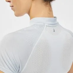 Camiseta De Montaña Y Trekking Mujer Con Cremallera Quechua FH900 -ZAS Ventas camiseta de montaa y trekking mujer con cremallera quechua fh900 4