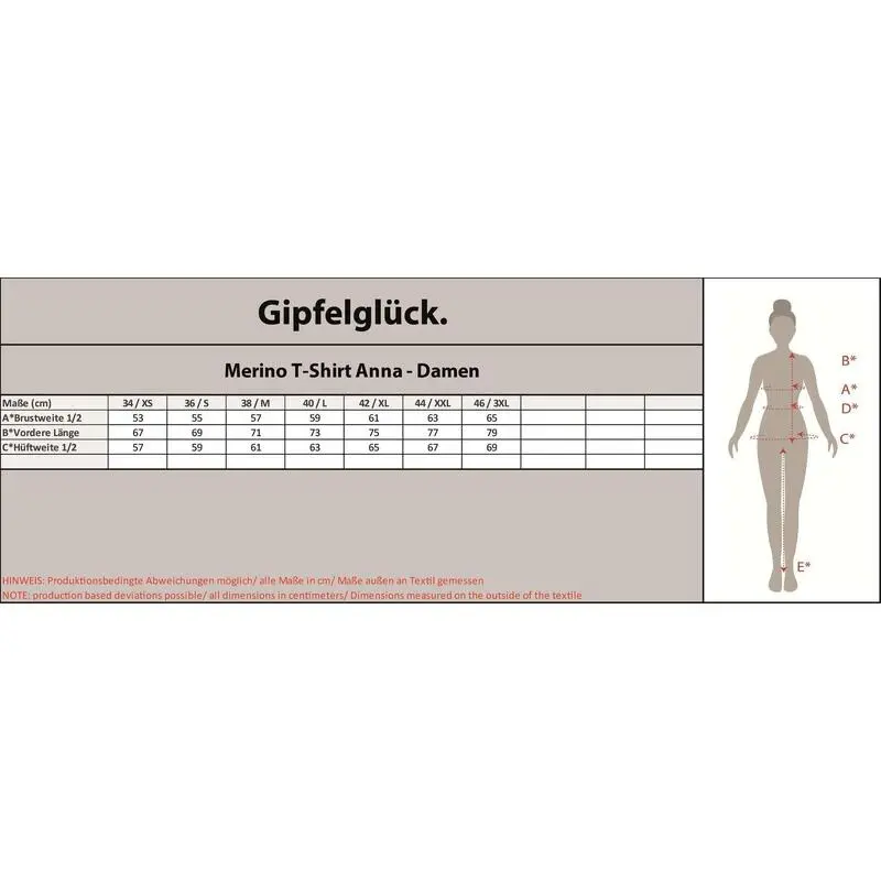 GIPFELGLÜCK Camiseta De Mujer Anna Senderismo/exterior/tremetismo, Con Lana Merina 5 GIPFELGLÜCK Camiseta De Mujer Anna Senderismo/exterior/tremetismo, Con Lana Merina - Imagen 5