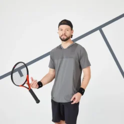 Camiseta De Tenis Manga Corta Hombre Artengo TTS Dry Gris -ZAS Ventas camiseta de tenis manga corta hombre artengo tts dry gris 3