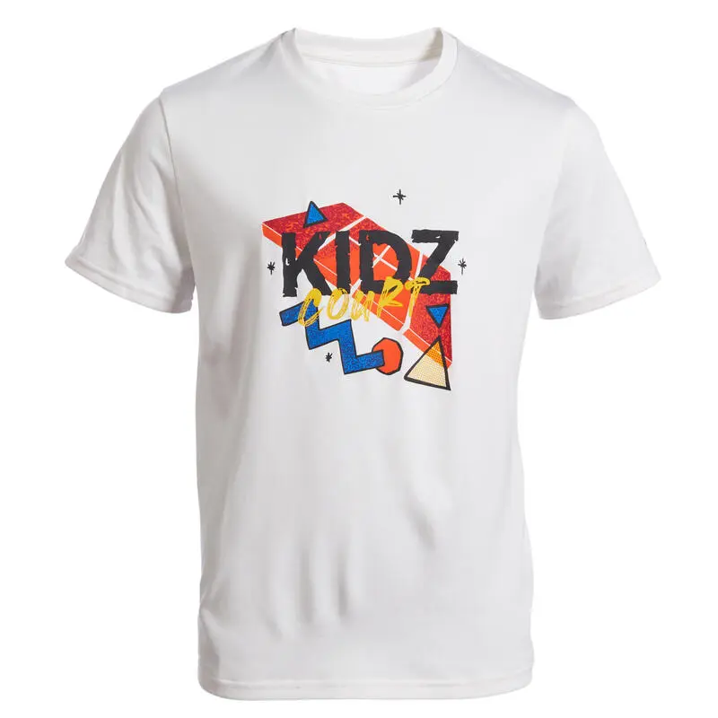 Artengo Camiseta De Tenis Manga Corta Niño TTS100 Kidz Blanco Estampado 4 Artengo Camiseta De Tenis Manga Corta Niño TTS100 Kidz Blanco Estampado - Imagen 4
