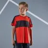 Camiseta De Tenis Manga Corta Niños Artengo 500 Rojo Negro