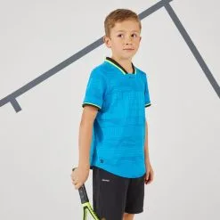 Camiseta De Tenis Manga Corta Niños TTS900 Artengo Azul -ZAS Ventas camiseta de tenis manga corta nios tts900 artengo azul 2