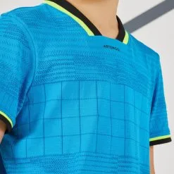 Camiseta De Tenis Manga Corta Niños TTS900 Artengo Azul -ZAS Ventas camiseta de tenis manga corta nios tts900 artengo azul 3