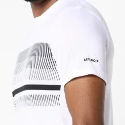Camiseta De Tenis Manga Corta Transpirable Hombre Artengo TTS100 Blanco -ZAS Ventas camiseta de tenis manga corta transpirable hombre artengo tts100 blanco 4