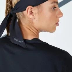 Camiseta De Tenis Manga Corta Transpirable Mujer Artengo Dry Soft 500 Negro -ZAS Ventas camiseta de tenis manga corta transpirable mujer artengo dry soft 500 negro 4