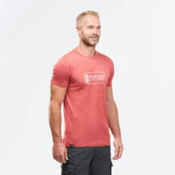 Camiseta Montaña Y Trekking De Lana Merina Manga Corta Hombre Forclaz 100