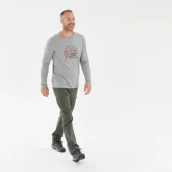 Quechua Camiseta NH100 ML Hombre - Gris Claro 8 Quechua Camiseta NH100 ML Hombre - Gris Claro -ZAS Ventas camiseta nh100 ml hombre gris claro 3