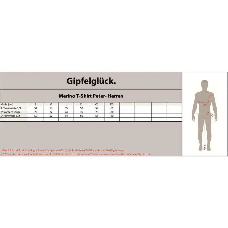 GIPFELGLÜCK Camiseta Peter Senderismo/exterior/tremetismo Para Hombre, Con Lana Merina 5 GIPFELGLÜCK Camiseta Peter Senderismo/exterior/tremetismo Para Hombre, Con Lana Merina - Imagen 5