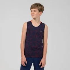 Camiseta Running Atletismo Transpirable Niño Kiprun Care Azul