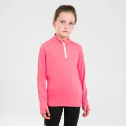 Camiseta Running Manga Larga Cálida 1/2 Cremallera Niños Kiprun Warm Azul Marino -ZAS Ventas camiseta running manga larga calida 12 cremallera nios kiprun warm rosa