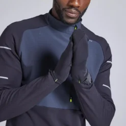 Camiseta Running Manga Larga Con Cremallera Kiprun Warm Azul Negro Y Gris -ZAS Ventas camiseta running manga larga con cremallera kiprun warm azul negro y gris 4