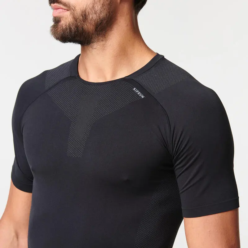 Camiseta Running Transpirable Hombre - KIPRUN SKINCARE NEGRO 2 Camiseta Running Transpirable Hombre - KIPRUN SKINCARE NEGRO - Imagen 2
