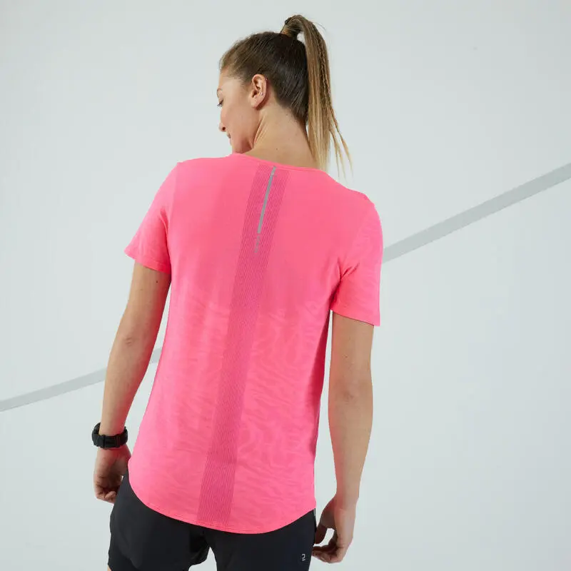 Camiseta Running Transpirable Mujer - KIPRUN CARE Rosa 3 Camiseta Running Transpirable Mujer - KIPRUN CARE Rosa - Imagen 3