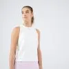 Artengo Camiseta Sin Mangas De Tenis Cuello Redondo Dry Soft Mujer - Dry Blanco Roto