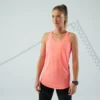Camiseta Sin Mangas Running Mujer - KIPRUN CARE Rojo Coral