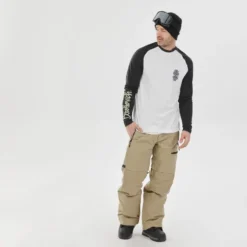 WEDZE Camiseta Térmica De Esquí Hombre - BL 590 Brokovich Lana Merina - Negro Blanco -ZAS Ventas camiseta termica de esqui hombre bl 590 brokovich lana merina negro blanco 3