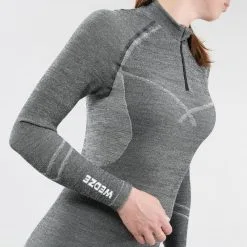 Camiseta Térmica De Esquí Y Nieve Interior Wedze Ski 900 Mujer Lana Gris -ZAS Ventas camiseta termica de esqui y nieve interior wedze ski 900 mujer lana gris 4