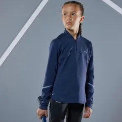 Camiseta Térmica De Tenis Niña Artengo 500 Azul Marino