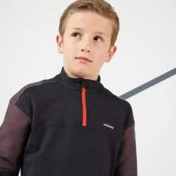 Camiseta Térmica De Tenis Niños Artengo 500 Negro Rojo -ZAS Ventas camiseta termica de tenis nios artengo 500 negro rojo 3