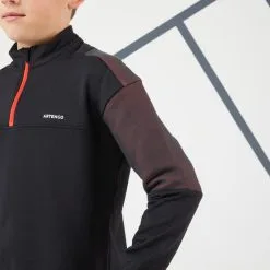 Camiseta Térmica De Tenis Niños Artengo 500 Negro Rojo -ZAS Ventas camiseta termica de tenis nios artengo 500 negro rojo 4