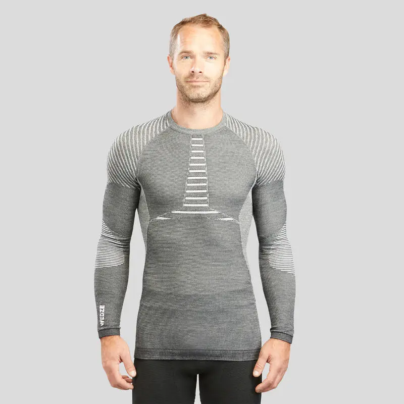 Camiseta Térmica Interior De Esquí Y Nieve Lana Merina Hombre Wedze Ski 900 Gris 1 Camiseta Térmica Interior De Esquí Y Nieve Lana Merina Hombre Wedze Ski 900 Gris