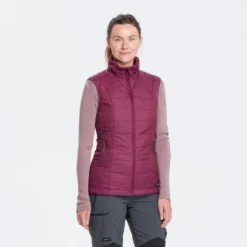 Chaleco Acolchado De Montaña Y Trekking Mujer Forclaz MT100 Negro -ZAS Ventas chaleco acolchado de montaa y trekking mujer forclaz mt100 granate