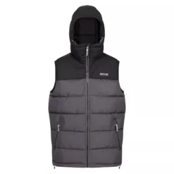 Regatta Chaleco Forro Polar Nevado Sin Mangas Para Hombre Negro, Gris Oscuro