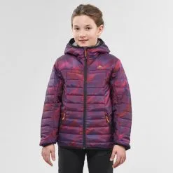 Chaqueta Acolchada De Montaña Y Trekking Niños 7-15 Años Quechua MH500 Violeta