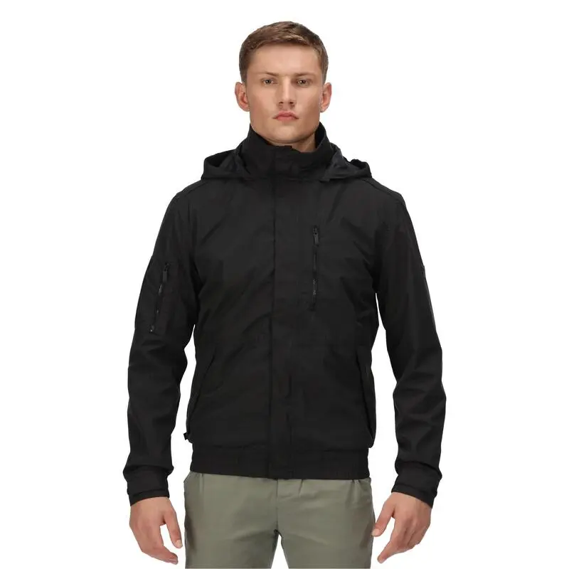 Regatta Chaqueta Bomber Feelding Lineal Para Hombre Negro 4 Regatta Chaqueta Bomber Feelding Lineal Para Hombre Negro - Imagen 4