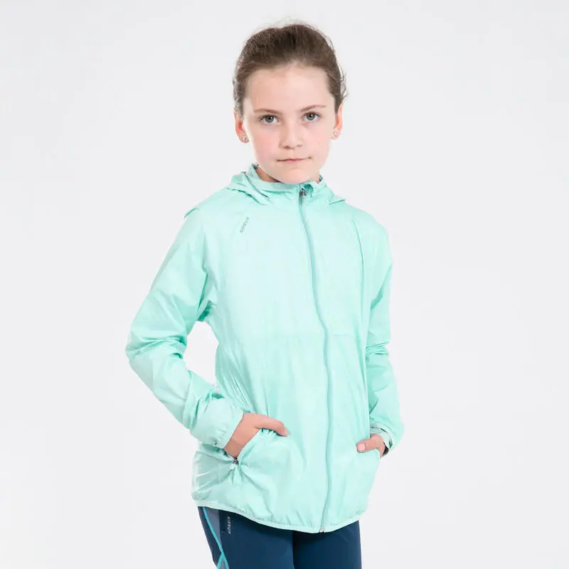 KIPRUN Chaqueta Cortaviento Running Niños Wind Turquesa 1 KIPRUN Chaqueta Cortaviento Running Niños Wind Turquesa